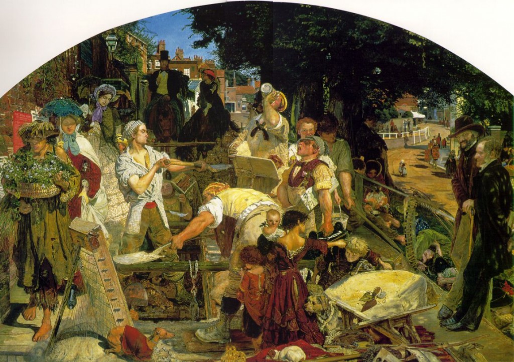 Detalhe de “Work”, (1852-63) de Ford Madox Brown
