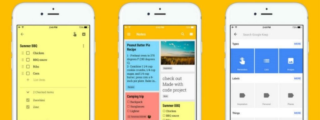 Print Aplicativo Google Keep